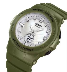 Montre-bracelet à quartz colorée étanche Skmei 2125 en gros, montres analogiques à aiguilles en plastique numériques pour garçons, filles, enfants et étudiants - Product Image 5