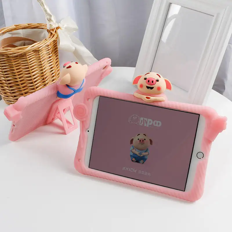 Cartoon Handvat Kinderen Smart Beschermhoes Tablet Hoesje Universeel Voor Apple Ipad Mini 1 2 3 4 5 Generatie 7.9 Inch