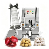 Semi-automatische netzakverpakkingsmachine voor sinaasappels, citrusvruchten, knoflook, ui, aardappel en fruit.
