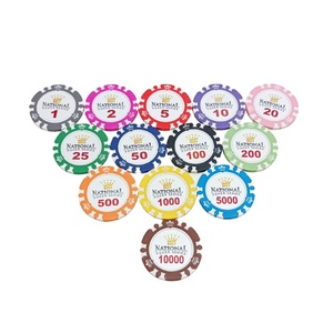 Jeu de jetons de <span class=keywords><strong>Poker</strong></span> en argile de <span class=keywords><strong>Casino</strong></span>, couronne, jeu de jetons de LAS VEGAS, couronne, ensemble National, jetons de <span class=keywords><strong>Poker</strong></span> en céramique avec boîtier en aluminium - Product Image 5