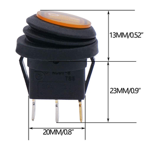 Kcd3 Kcd2 12V 20A Không Thấm Nước Vòng On/Off Mini <span class=keywords><strong>3P</strong></span> Rocker Chuyển Xe Tự Động Thuyền Spst Với Tuv Vde Certificatte Từ Nhà Máy - Product Image 2