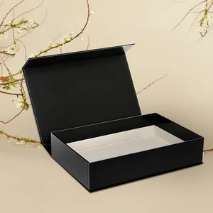 Özel logo ücretsiz tasarım kitap şekli kutusu manyetik kapatma giysi ambalajı hediye kutusu