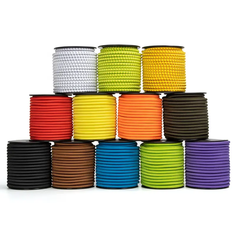 Imported Rubber Bungee Cord 1mm 2mm 3mm 4mm 5mm 6mm 8mm 10mm Stretch Elastic Shock Cord