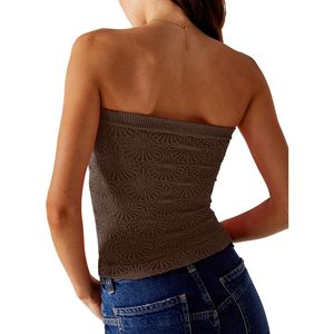 FOXA – Haut court tricoté pour femme, motif gaufré, respirant, idéal pour l'été - Product Image 5