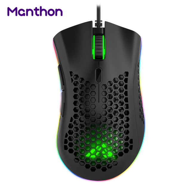 Razer Series Mamba DeathAdder White 7200-DPI Wired Gaming Mouse Honeycomb Hollow Ergonomic Mouse With RGB Light Gamer Mouses