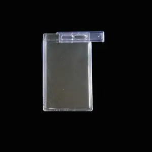 vertical sliding badge ID holder, clear hard plastic id card holders for school