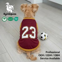 Maillot de basket sportif OEM ODM pour animaux de compagnie, débardeur respirant en maille pour chiens, chiot, sans manches, pour petits et moyens chiens et chats