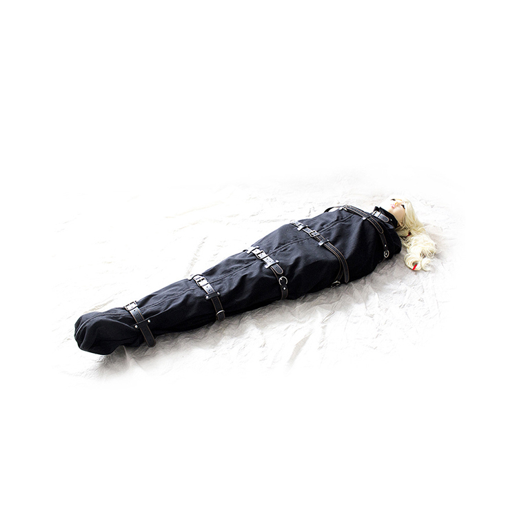 Sac De Couchage Bondage Cuir Premium Avec Ceintures - Taille Personnalisée