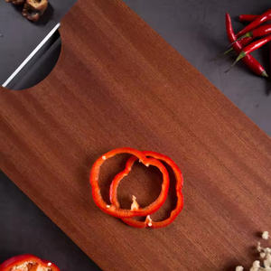 Tabla de Cortar de Madera Natural de Hierro, Elegante y Universal, Antideslizante, de una Sola Pieza, Sin Pegamento, para Cortar Queso y Servir - Product Image 4