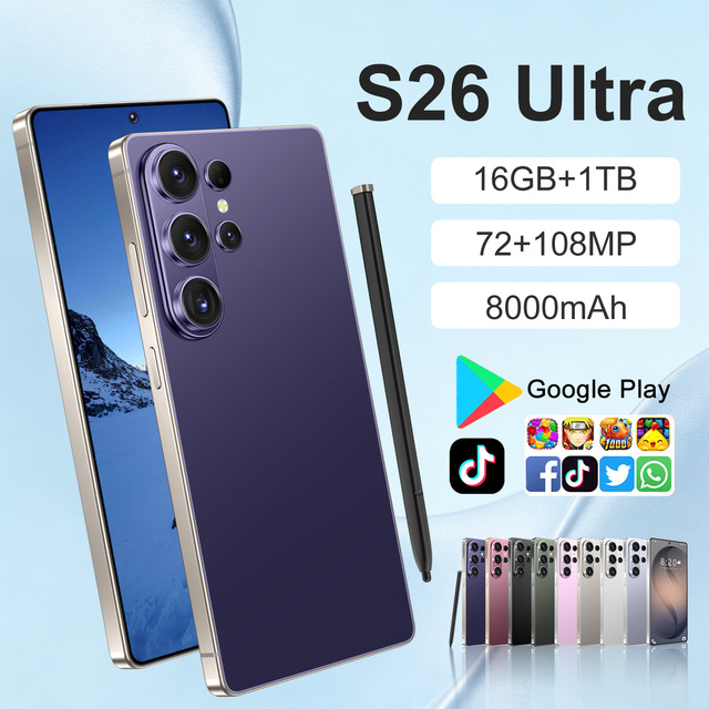 Grab 2026 S26 Ultra 5G 16+1TB LTE Smartphone 108MP Cam 60Hz HD Octa Core Dual SIM French Now