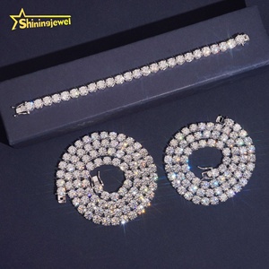 Spedizione Rapida, Gioielli in <span class=keywords><strong>Argento</strong></span> <span class=keywords><strong>925</strong></span>, Catena Tennis Hip Hop Classica di Alta Qualità con Diamanti Moissanite VVS da 6,5mm - Product Image 3