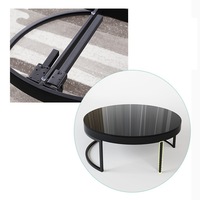 Patte d'extension moderne et contemporaine en métal plaqué fer pour table à manger, cadre de support pliable à verrouillage automatique, 50 pièces