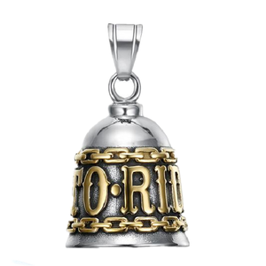 Porte-clés pendentif Gremlin Garde de Moto avec clochette et breloque 'Live to Ride' pour moto - Product Image 4
