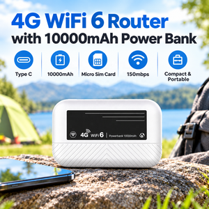 Router Portátil LSUN LTE 4G WiFi 6, Batería de 10000 mAh, <span class=keywords><strong>Mifi</strong></span> de 300 Mbps, Punto de Acceso Móvil, Ranura para Tarjeta SIM, Función VPN, LTE Global FDD/TDD - Product Image 2