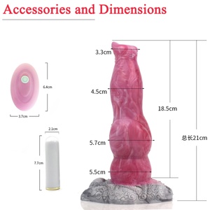 Vibrador YOCY con Forma de Lobo para Hombres, Masajeador Anal de Próstata, 10 Modos de Vibración, Control Remoto, Silicona Suave, Dildo de Fantasía - Product Image 4