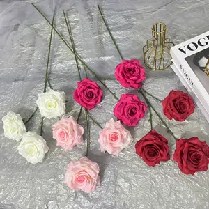 M-P122 Wholesale Wedding Table Centerpieces Wedding Decorations Flower Artificial Rose High Quality Lifelike Real Rose Flowers