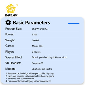 Simulador de Realidad Virtual E-PLAY 9D, <span class=keywords><strong>Cine</strong></span> VR, Entretenimiento de Realidad Virtual Interior/Exterior para Todas las Edades, Sillas VR con Efecto Montaña Rusa - Product Image 4