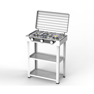 Özelleştirilmiş OEM taşınabilir kamp gaz sobası masa üstü paslanmaz çelik gaz Cooktops 5.4KW 3 brülörler bütan gaz sobası - Product Image 4