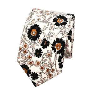 YiLi Custom fornitore floreale fatto a mano serigrafia digitale 100% puro cotone personalizzato cravatta
