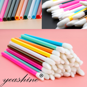 Rỗng vẻ đẹp đầy màu sắc mỹ phẩm lông mi làm sạch môi xử lý bàn chải công cụ son môi bóng bàn chải dùng một lần <span class=keywords><strong>Applicator</strong></span> Wand - Product Image 3