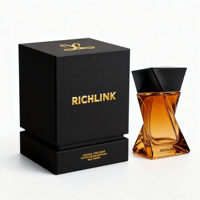 Botol parfum Amber bening unik, botol parfum kaca bentuk putar Amber 75ml dengan kotak kemasan