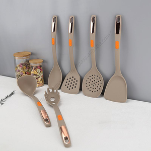 Juego de utensilios de cocina de nailon recubierto de silicona CXT602 al por mayor, herramientas de cocina para el hogar, cuchara para sopa de grado alimenticio - Product Image 5