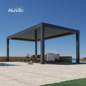 Pergola à toit rétractable AlunoTec, système <span class=keywords><strong>de</strong></span> toit motorisé imperméable pour extérieur, installation facile, pavillon <span class=keywords><strong>de</strong></span> <span class=keywords><strong>jardin</strong></span> en aluminium sur mesure - Product Image 4