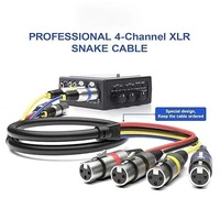 Câble multipaire XLR mâle-femelle 4 couleurs silencieux et durable pour l'enregistrement