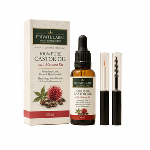 Kit de Aceite de Ricino Orgánico de Marca Privada + Rímel 30ml OEM |   Cuidado del Crecimiento de Pestañas, Cejas y Cabello |   España UE - Product Image 2
