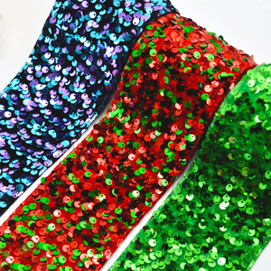 Gordon Ruy Băng 3 Inch 75Mm Long Lanh <span class=keywords><strong>Ribbon</strong></span> Với Nhỏ <span class=keywords><strong>Sequin</strong></span> Sáng Bóng Spankle Blink Ruban Băng Cho Ăn Mặc Phụ Kiện Tóc Trang Trí - Product Image 3