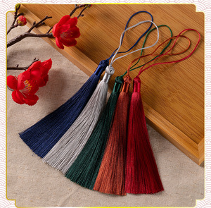 Frange à pampilles en polyester de 12 cm, faite à la main, pour porte-clés DIY, décoration de vêtements et pendentif sachet - Product Image 3