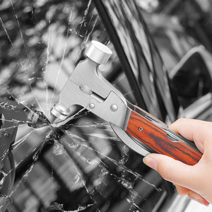 Martillo de seguridad multifuncional Chongteng para autos, rompeventanas de acero inoxidable, herramienta de emergencia para escape de vehículos - Product Image 1