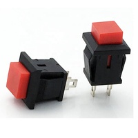 Interrupteur à bouton-poussoir électronique momentané autobloquant 2 broches DIP 1NO1NC 3V 3A 9mm en laiton et plastique avec borne à souder pour usage domestique