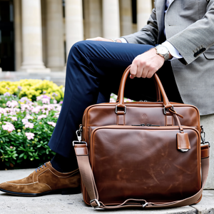 Manufacturer Waterproof Large Travel Messenger Bags Custom Lawyer Leather <strong>Briefcase</strong> Business Attache Case for Men - Product Image 2