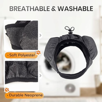 OEM&ODM Vente en gros Cache-oreilles apaisants pour chiens contre l'anxiété sonore, en tissu doux avec sangle de menton pour chiens de petite et moyenne taille