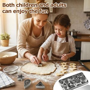 Ensemble de découpoirs à biscuits personnalisés en forme de fleur, d'étoile et de cœur en acier inoxydable de qualité alimentaire - Product Image 3