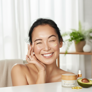 Crema antiarrugas para ojos de etiqueta privada, ácido hialurónico, Retinol, aguacate, vitamina E, hidratante, ingredientes veganos - Product Image 3