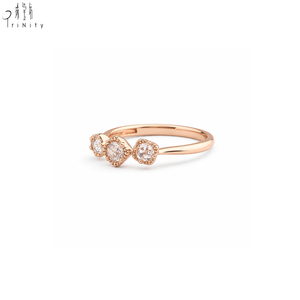 High Quality New Product Wholesale Rose Cut Real Natural Diamond <b>Finger</b> <b>Ring</b> jewelry 18K Solid Rose Gold Diamond <b>Ring</b> For Couple - Product Image 3