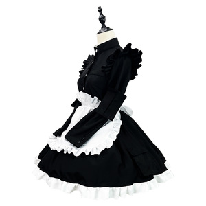 Maid Costume Black Polyester Cosplay Outfit For Anime Role Play Fall 2022 - Product Image 4