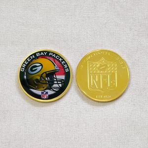 Moneda Conmemorativa con el Logotipo del Equipo de Fútbol Americano de la <span class=keywords><strong>NFL</strong></span>, Chapada en Oro, Insignia de Metal de Recuerdo, Moneda Coleccionable del Club de Fútbol Americano - Product Image 6