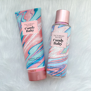 Ensemble de lotion corporelle <span class=keywords><strong>et</strong></span> brume <span class=keywords><strong>parfum</strong></span>ée <span class=keywords><strong>Victoria</strong></span> <span class=keywords><strong>Secret</strong></span> Candy Baby Original pour femmes, 250 ml de spray <span class=keywords><strong>et</strong></span> 236 ml de crème lotion - Product Image 1