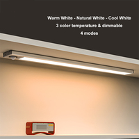 Lemari pakaian dapur kabinet lampu LED, lampu dalam ruangan pesta liburan 3 mode dapat diredupkan 1.5w Sensor cahaya