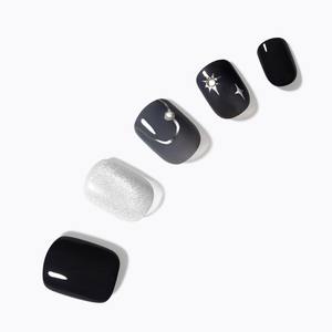 Dessing Diva Short quadrato unghie artificiali Dark Stella Design - Product Image 1