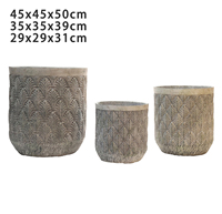 Pots à fleurs en ciment durables et écologiques de style moderne, sculptés à la main, pour jardin, intérieur, extérieur, maison, hôtel, restaurant