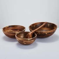 Présentoir en bois d'acacia pour salade et fruits, style minimaliste, grande taille, en forme de riz, idéal pour desserts, table de thé, centre de table d'hôtel