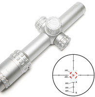 Couleur argent 1000G Antichoc IP67 HD Optique 1.5-6x24 LPVO Chasse Portée Monoculaire Télescope