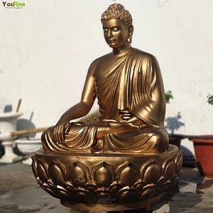 Statue de Bouddha en bronze grandeur nature pour la décoration de jardin, de temple ou de cour extérieure - Product Image 2