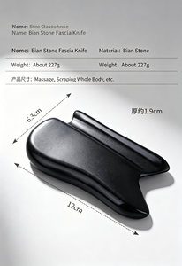 Ensemble d'outils Gua Sha en pierre de Bian naturelle pour le massage du visage, du corps, des pieds, du cou, du dos et du cuir chevelu - Product Image 6