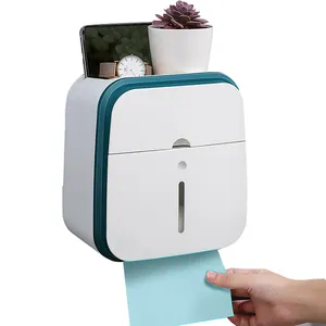 doku kutusu banyo Suppliers-Tuvalet kağıdı kutusu tuvalet kağıdı rafı duvara monte pompalama kutusu ücretsiz perforasyon yaratıcı su geçirmez doku rafı