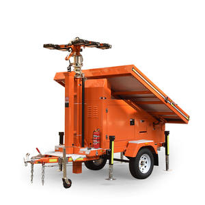 Poteau de levage hydraulique de vente chaude hybride Genset Gel batterie tour d'éclairage solaire pour l'extérieur - Product Image 3